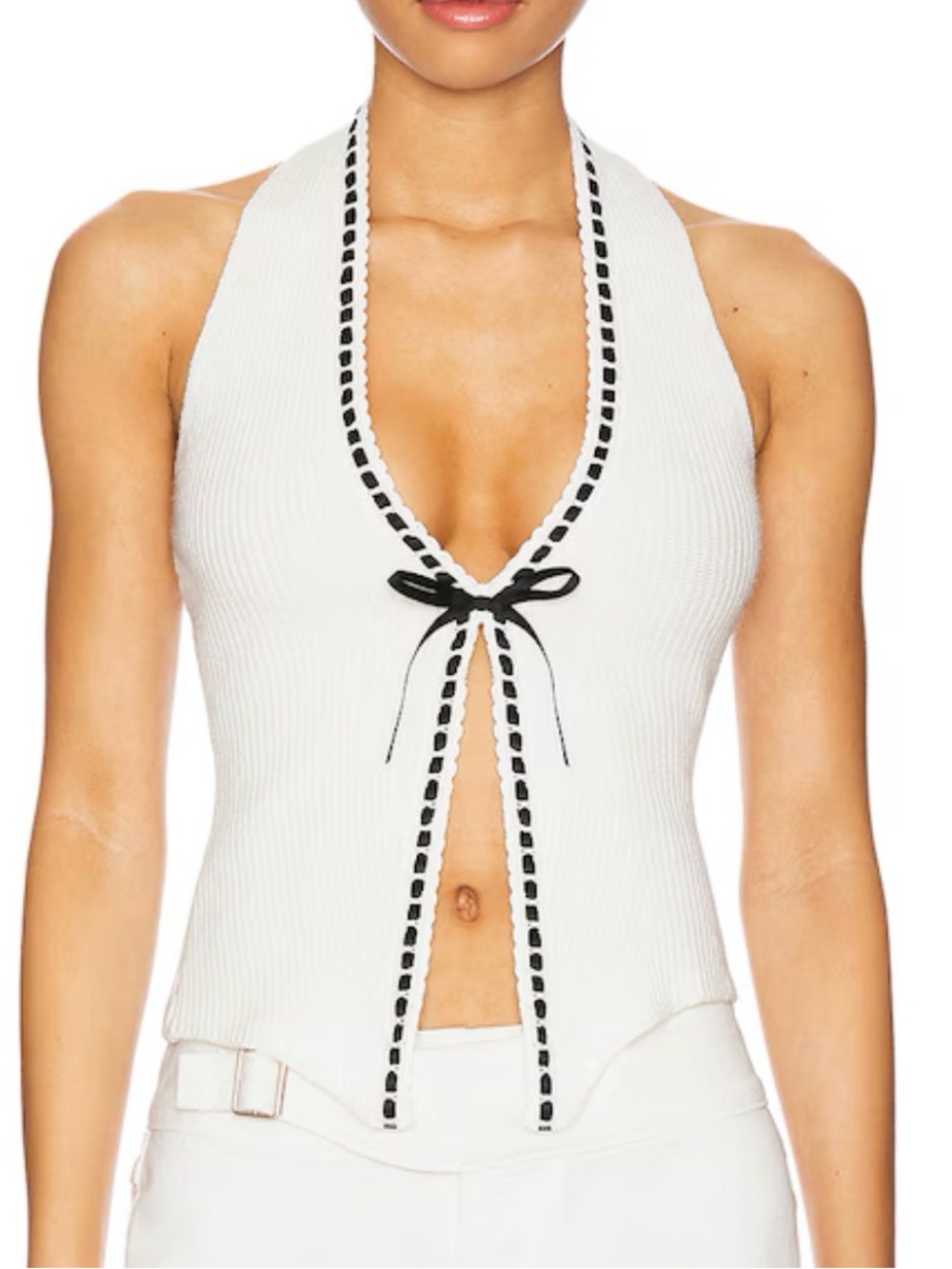 With Jean Gigi Top in White